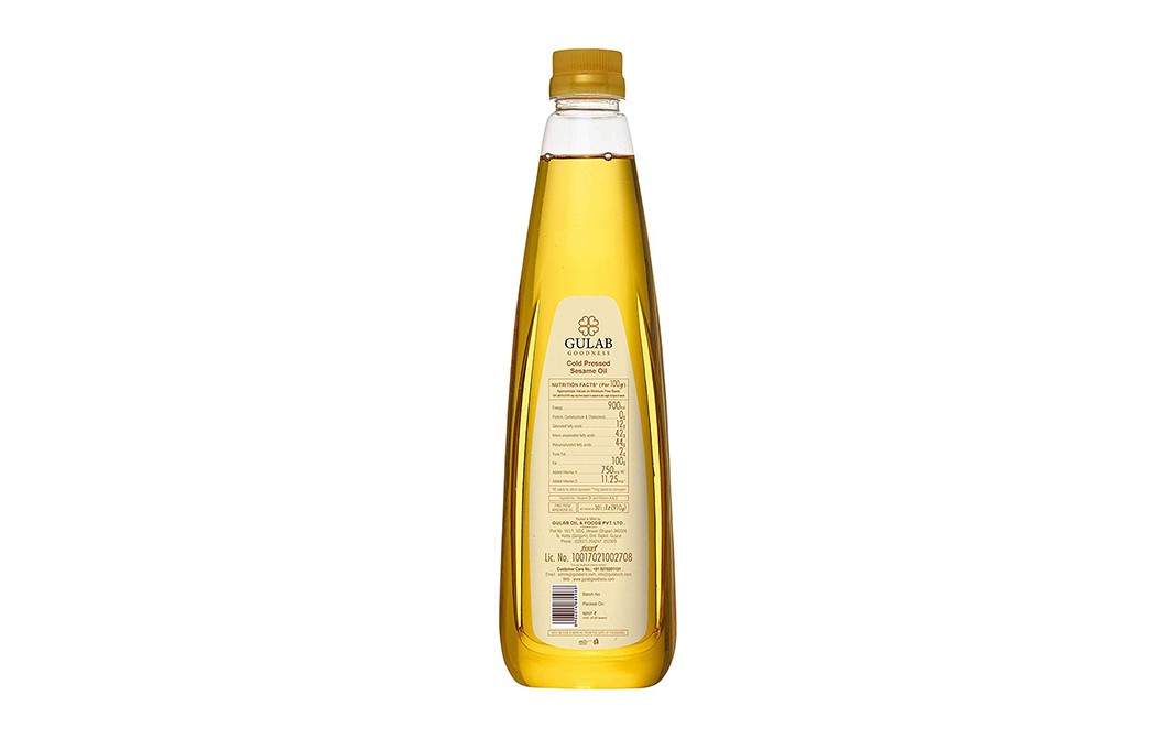 Gulab Goodness Cold Pressed Oil Sesame   Plastic Bottle  1 litre